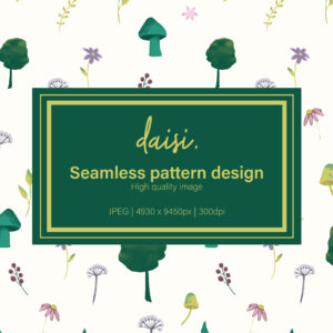 Aliens and flowers | Pattern 01