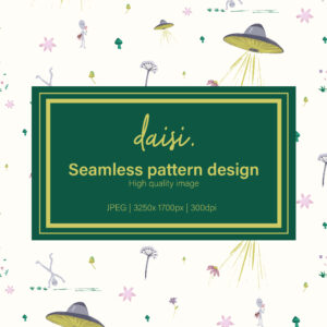 Aliens and flowers | Pattern 05