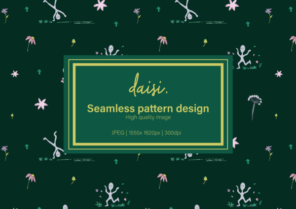 Aliens and flowers | Pattern 07 - Image 2