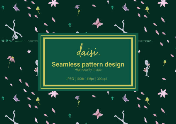 Aliens and flowers | Pattern 09 - Image 2